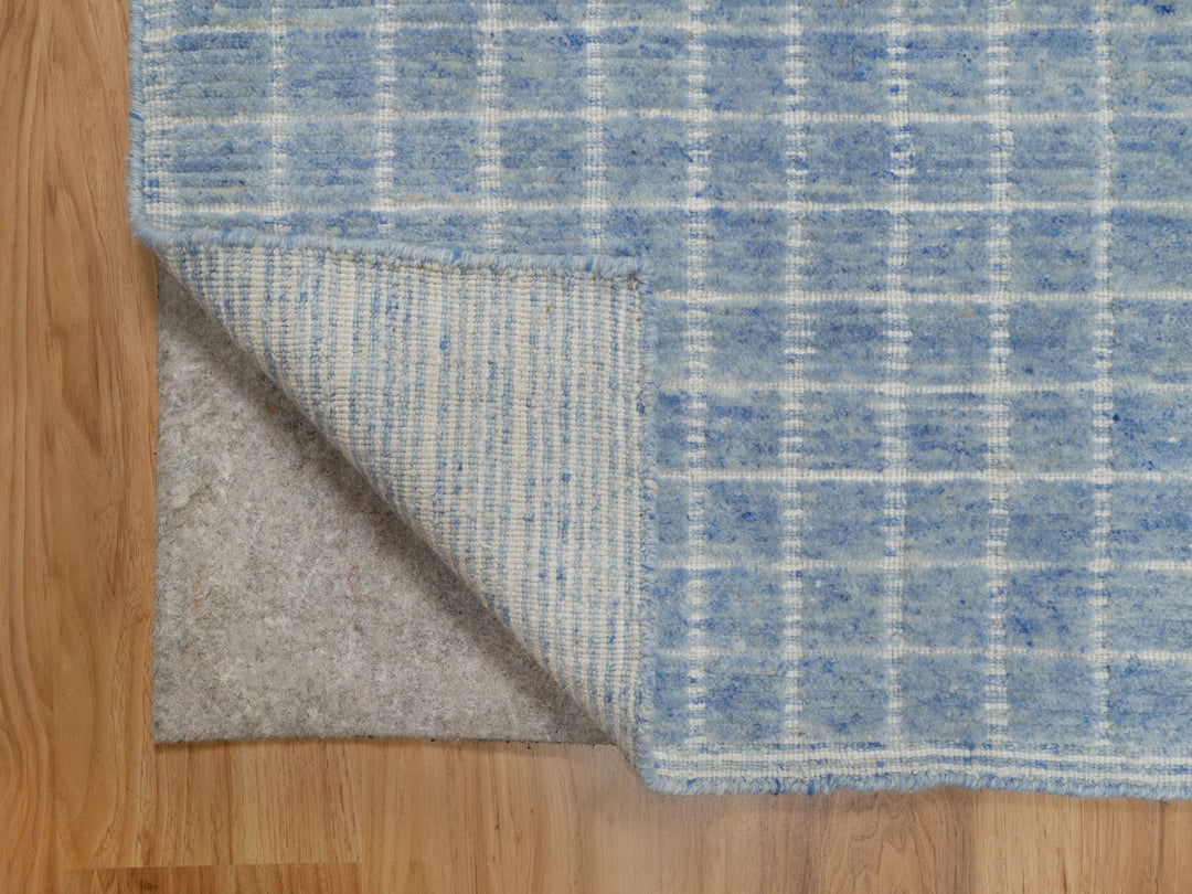 2'4" x 3'0" New Hand Loomed Blue Wool Rectangle Oriental Rug - MOA10291072