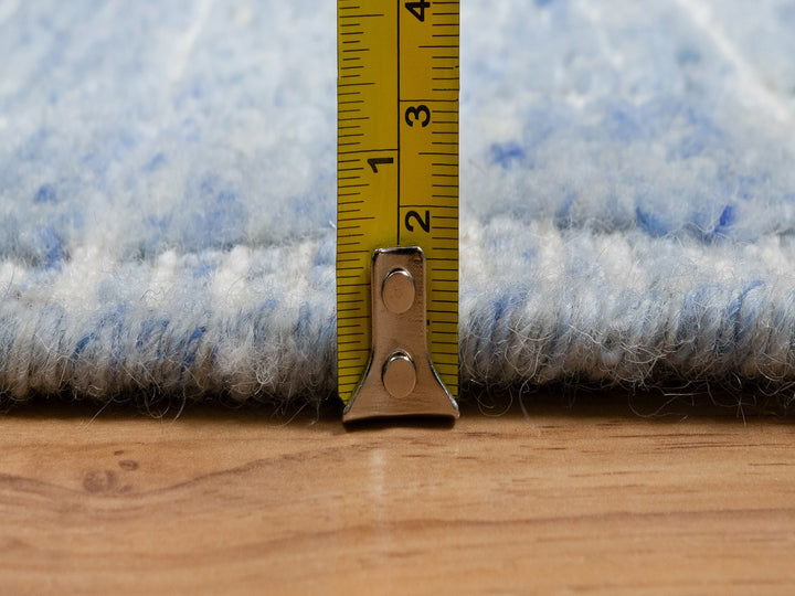 2'4" x 3'0" New Hand Loomed Blue Wool Rectangle Oriental Rug - MOA10291072