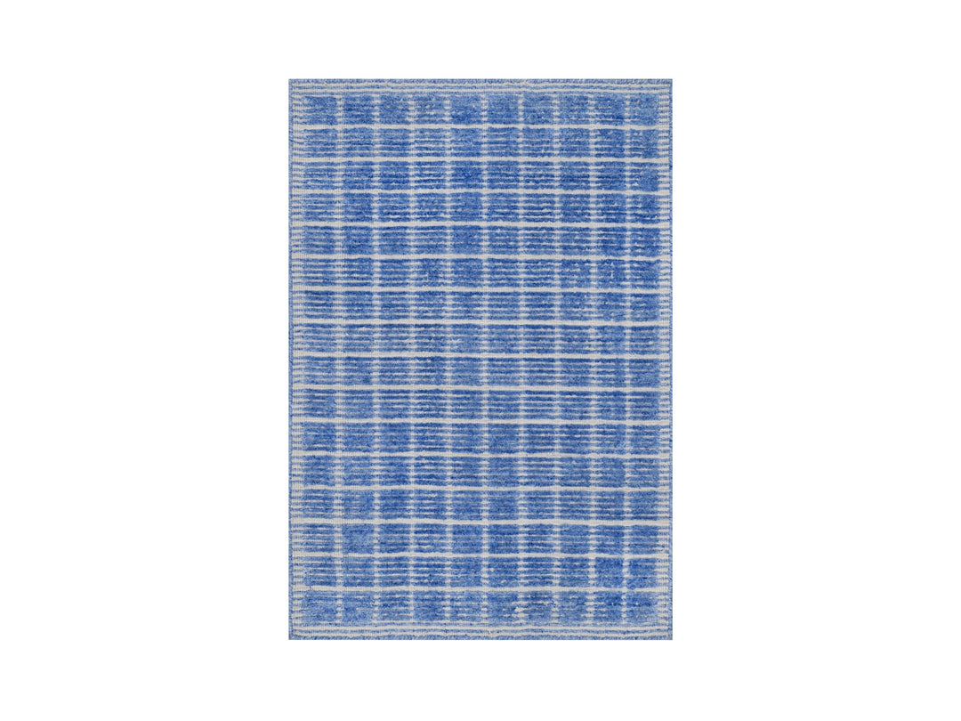 2'1" x 3'1" New Hand Loomed Blue Wool Rectangle Oriental Rug - MOA10291073