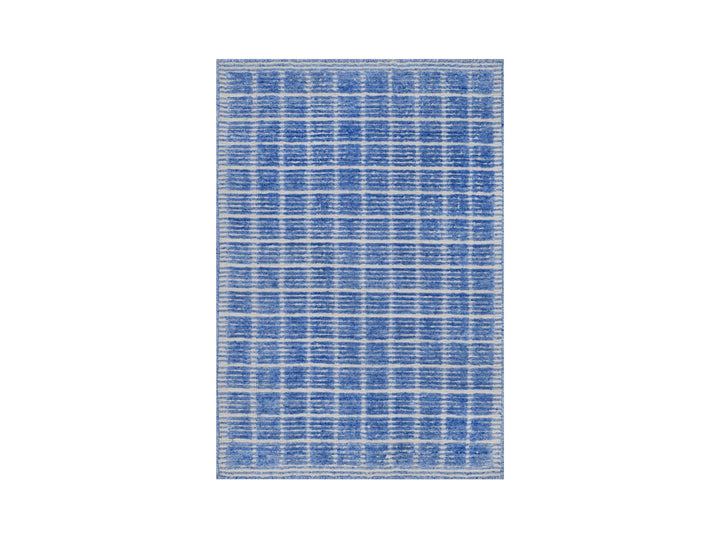 2'1" x 3'1" New Hand Loomed Blue Wool Rectangle Oriental Rug - MOA10291073