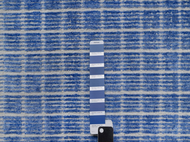 2'1" x 3'1" New Hand Loomed Blue Wool Rectangle Oriental Rug - MOA10291073