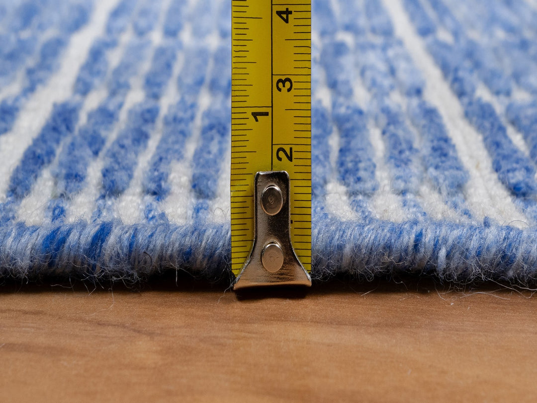 2'1" x 3'1" New Hand Loomed Blue Wool Rectangle Oriental Rug - MOA10291073