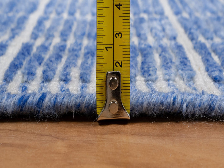 2'1" x 3'1" New Hand Loomed Blue Wool Rectangle Oriental Rug - MOA10291073