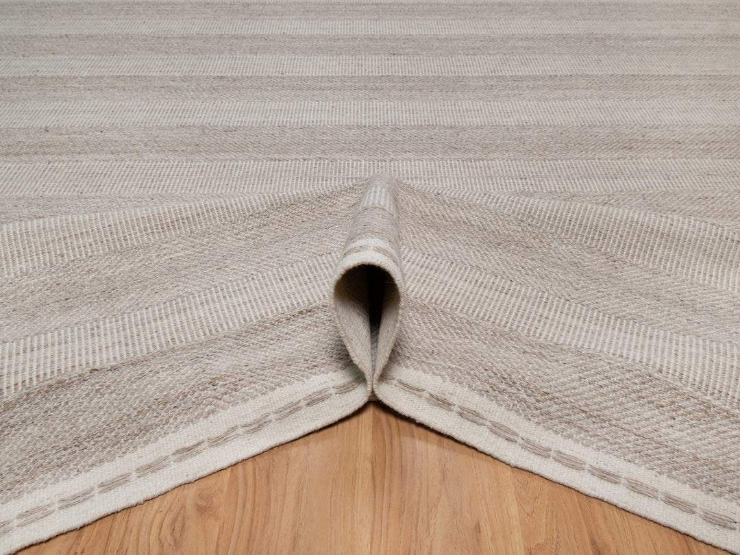 9'2" x 12'2" New Hand Woven Brown Wool Rectangle Oriental Rug - MOA10291119