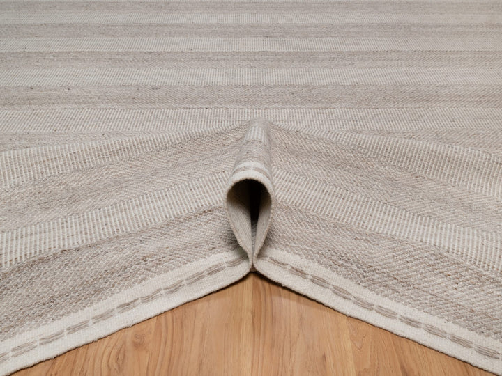 9'2" x 12'2" New Hand Woven Brown Wool Rectangle Oriental Rug - MOA10291119