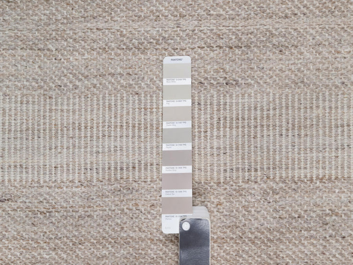 9'2" x 12'2" New Hand Woven Brown Wool Rectangle Oriental Rug - MOA10291119