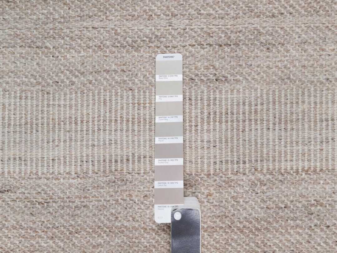 9'2" x 12'2" New Hand Woven Brown Wool Rectangle Oriental Rug - MOA10291119