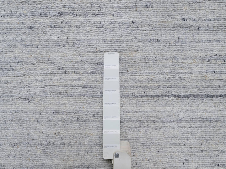 2'6" x 8'0" New Hand Loomed Ivory Wool Runner Oriental Rug - MOA10291178