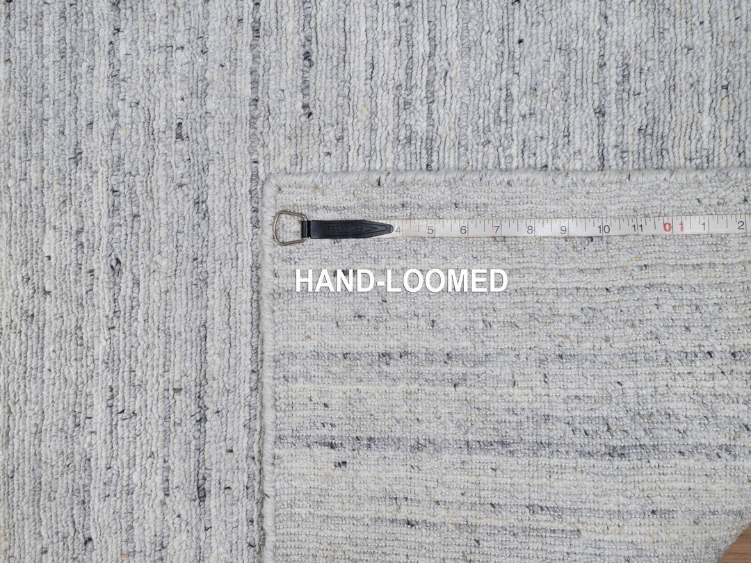 2'6" x 8'0" New Hand Loomed Ivory Wool Runner Oriental Rug - MOA10291178