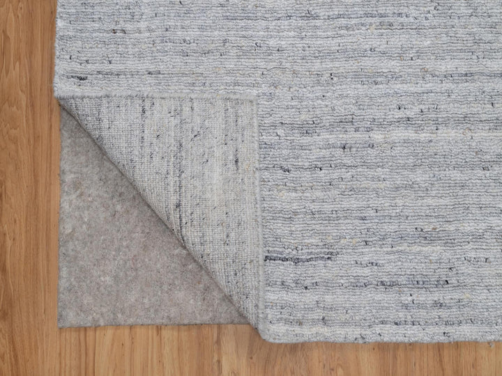 2'6" x 10'0" New Hand Loomed Ivory Wool Runner Oriental Rug - MOA10291179