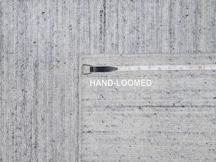 2'6" x 10'0" New Hand Loomed Ivory Wool Runner Oriental Rug - MOA10291179