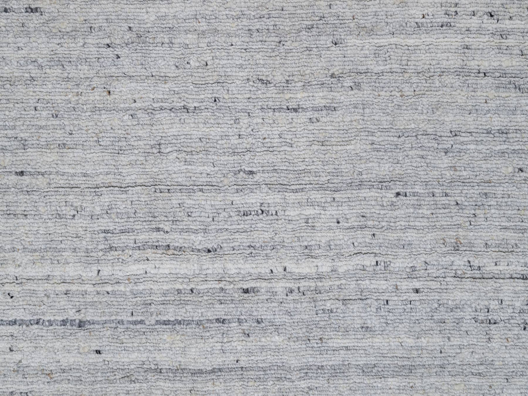 2'6" x 10'0" New Hand Loomed Ivory Wool Runner Oriental Rug - MOA10291180