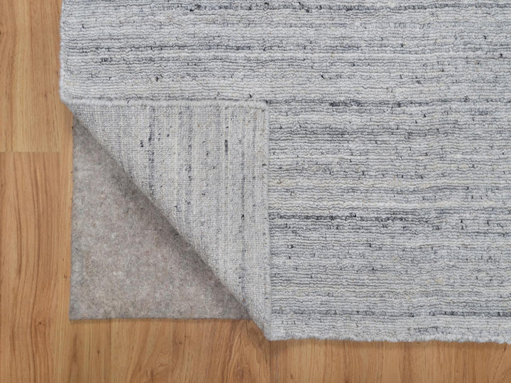 2'6" x 8'0" New Hand Loomed Ivory Wool Runner Oriental Rug - MOA10291181