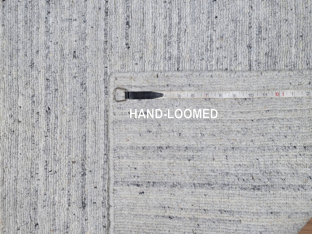 2'6" x 8'0" New Hand Loomed Ivory Wool Runner Oriental Rug - MOA10291181