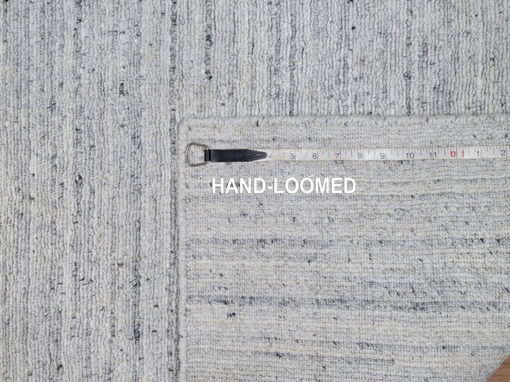 2'6" x 8'0" New Hand Loomed Ivory Wool Runner Oriental Rug - MOA10291181