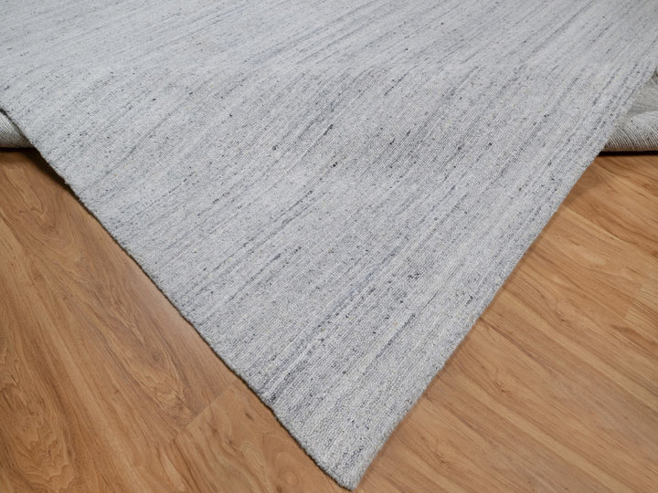 8'11" x 12'0" New Hand Loomed Ivory Wool Rectangle Oriental Rug - MOA10291183