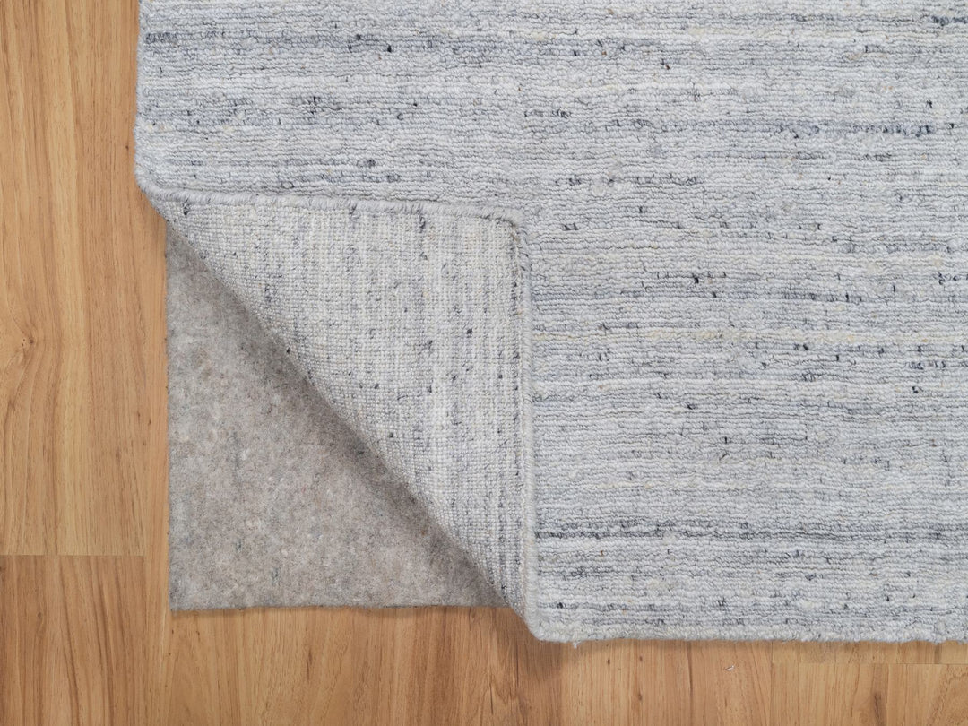 2'6" x 6'0" New Hand Loomed Ivory Wool Runner Oriental Rug - MOA10291185