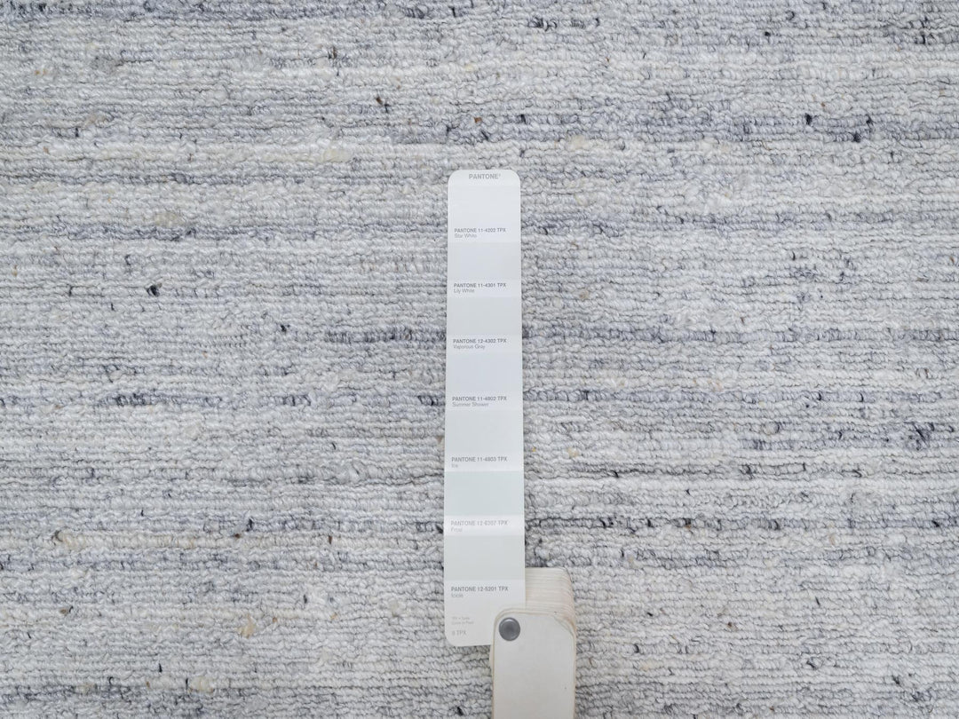 2'6" x 6'0" New Hand Loomed Ivory Wool Runner Oriental Rug - MOA10291185