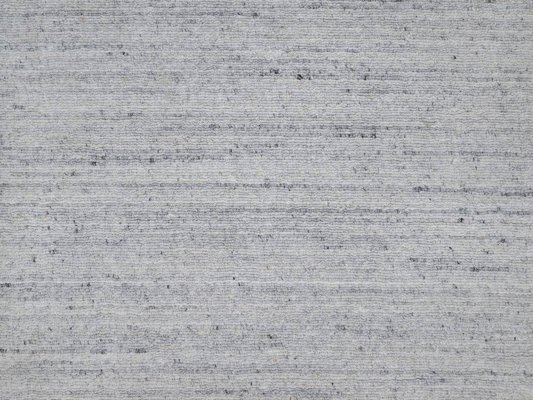 9'0" x 11'11" New Hand Loomed Ivory Wool Rectangle Oriental Rug - MOA10291187