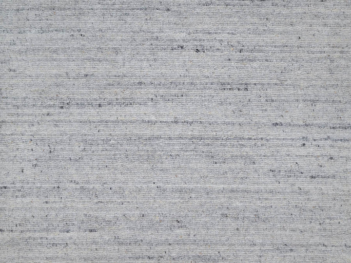 9'0" x 11'11" New Hand Loomed Ivory Wool Rectangle Oriental Rug - MOA10291187