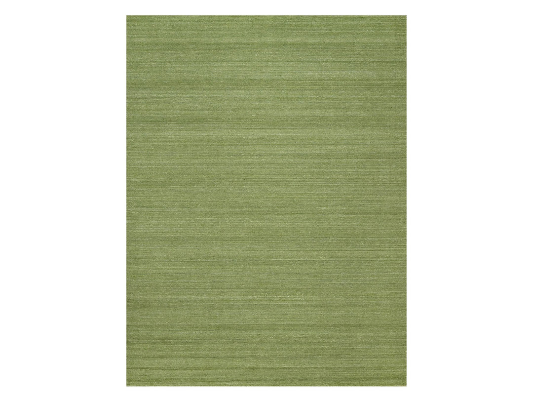 9'1" x 12'0" New Hand Loomed Green Wool Rectangle Oriental Rug - MOA10291189