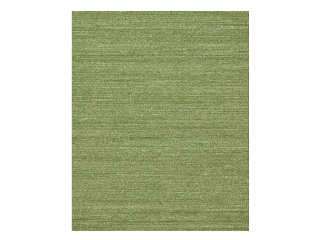 8'0" x 10'0" New Hand Loomed Green Wool Rectangle Oriental Rug - MOA10291190