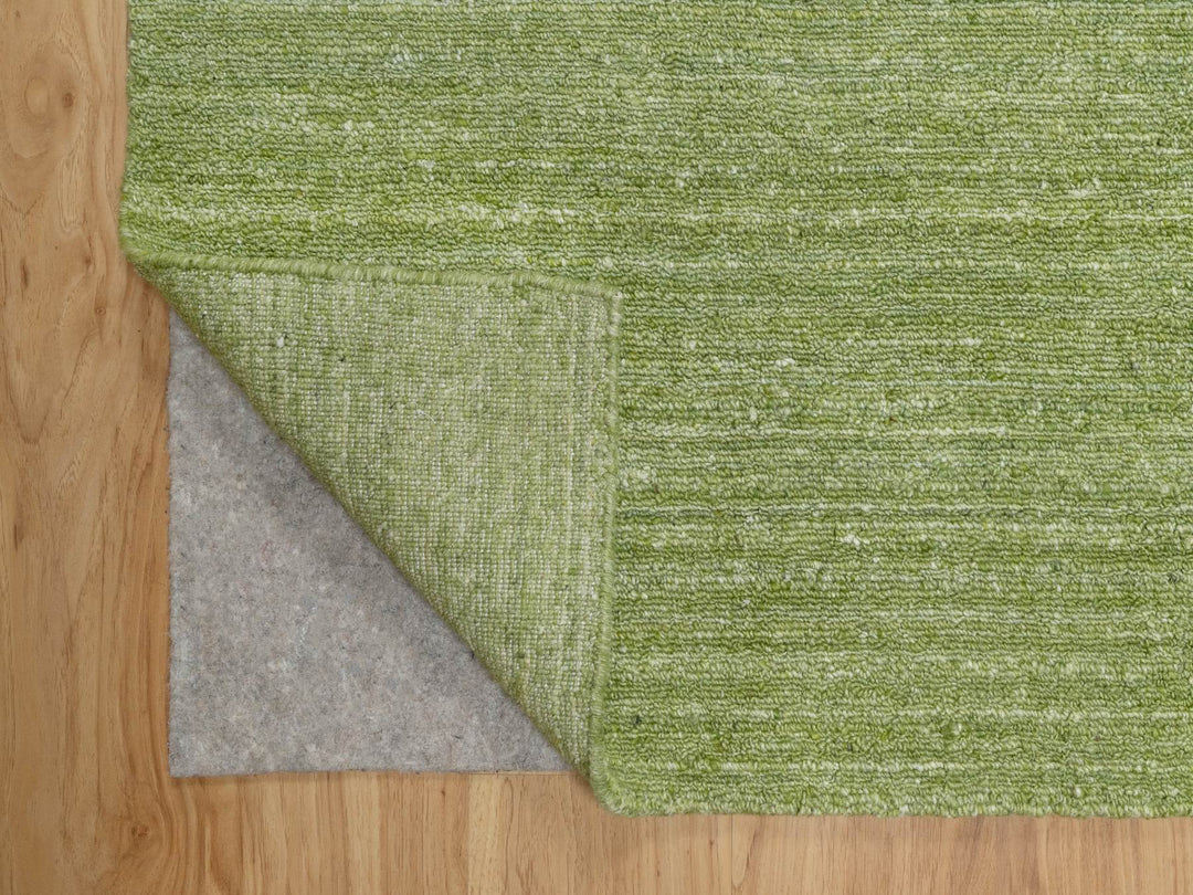 8'0" x 10'0" New Hand Loomed Green Wool Rectangle Oriental Rug - MOA10291190