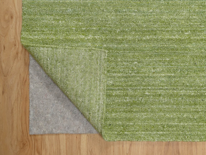 8'0" x 10'0" New Hand Loomed Green Wool Rectangle Oriental Rug - MOA10291190