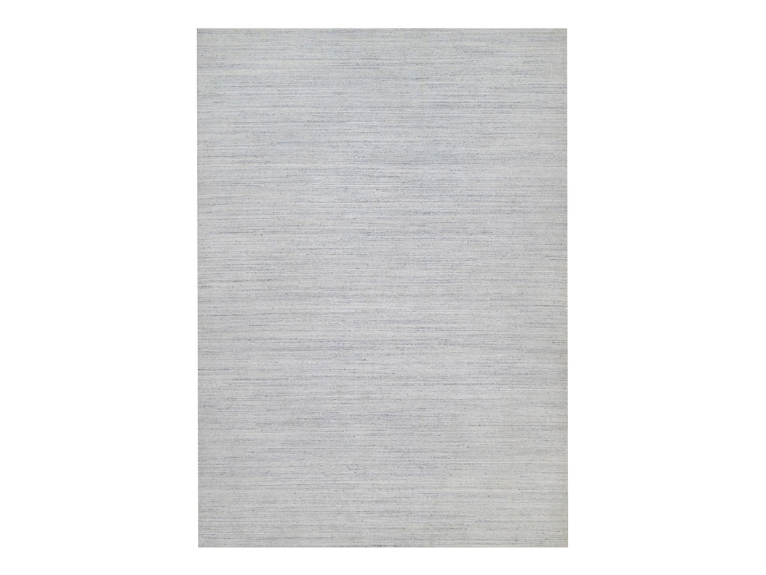 12'0" x 17'11" New Hand Loomed Ivory Wool Rectangle Oriental Rug - MOA10291193