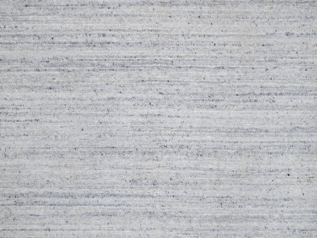 12'0" x 17'11" New Hand Loomed Ivory Wool Rectangle Oriental Rug - MOA10291193