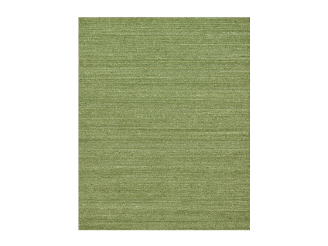 8'1" x 10'0" New Hand Loomed Green Wool Rectangle Oriental Rug - MOA10291194