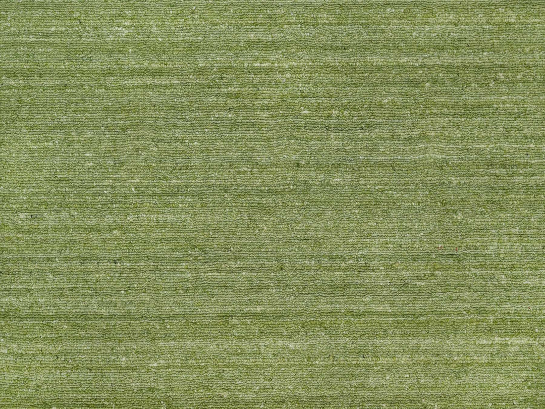 8'1" x 10'0" New Hand Loomed Green Wool Rectangle Oriental Rug - MOA10291194