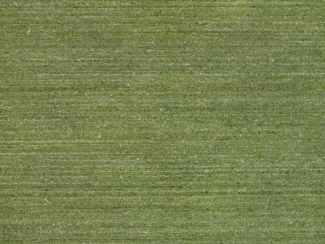 9'0" x 12'0" New Hand Loomed Green Wool Rectangle Oriental Rug - MOA10291195