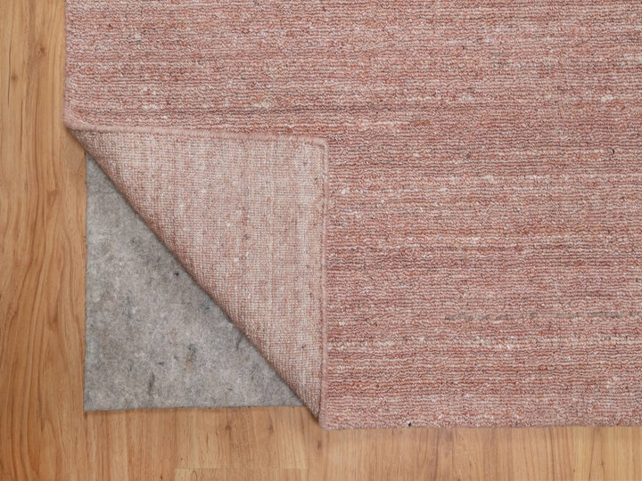 8'2" x 10'1" New Hand Loomed Pink Wool Rectangle Oriental Rug - MOA10291197