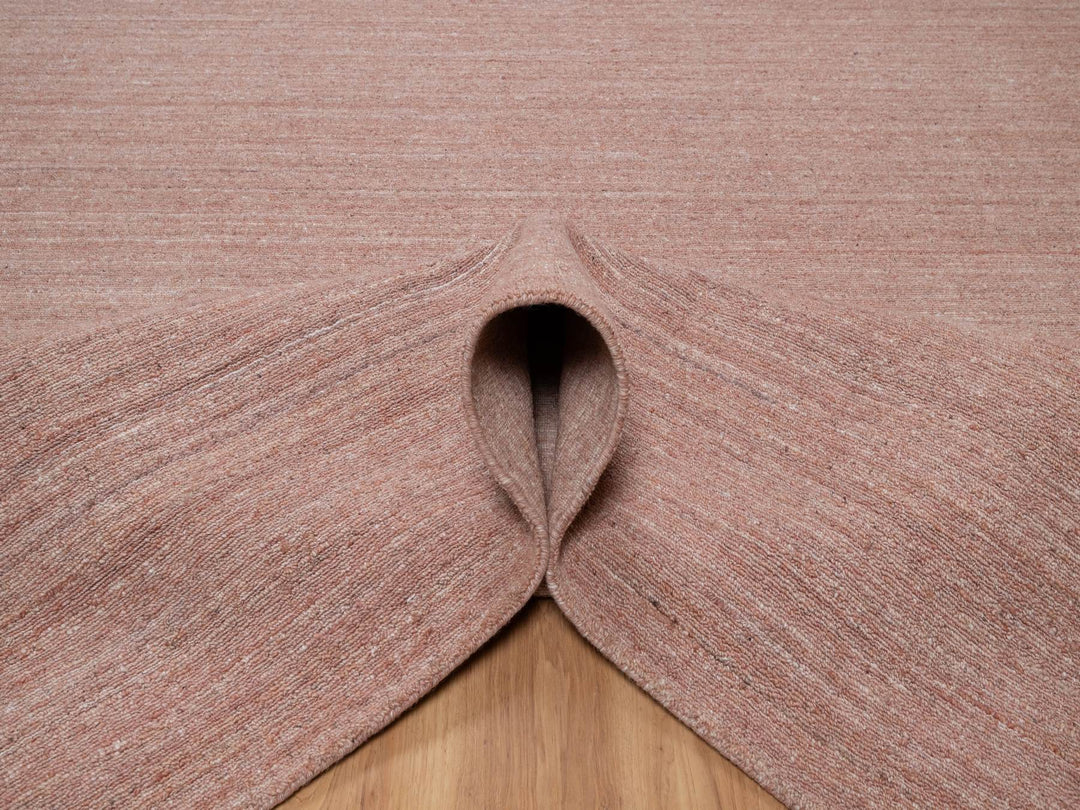 8'2" x 10'1" New Hand Loomed Pink Wool Rectangle Oriental Rug - MOA10291197