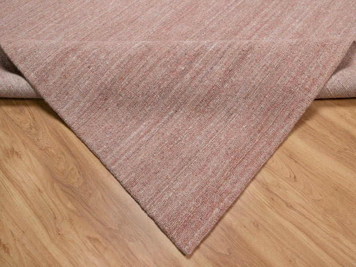 8'2" x 10'1" New Hand Loomed Pink Wool Rectangle Oriental Rug - MOA10291197