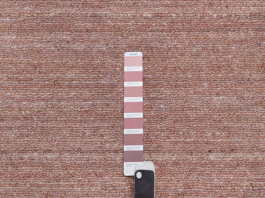 8'2" x 10'1" New Hand Loomed Pink Wool Rectangle Oriental Rug - MOA10291197