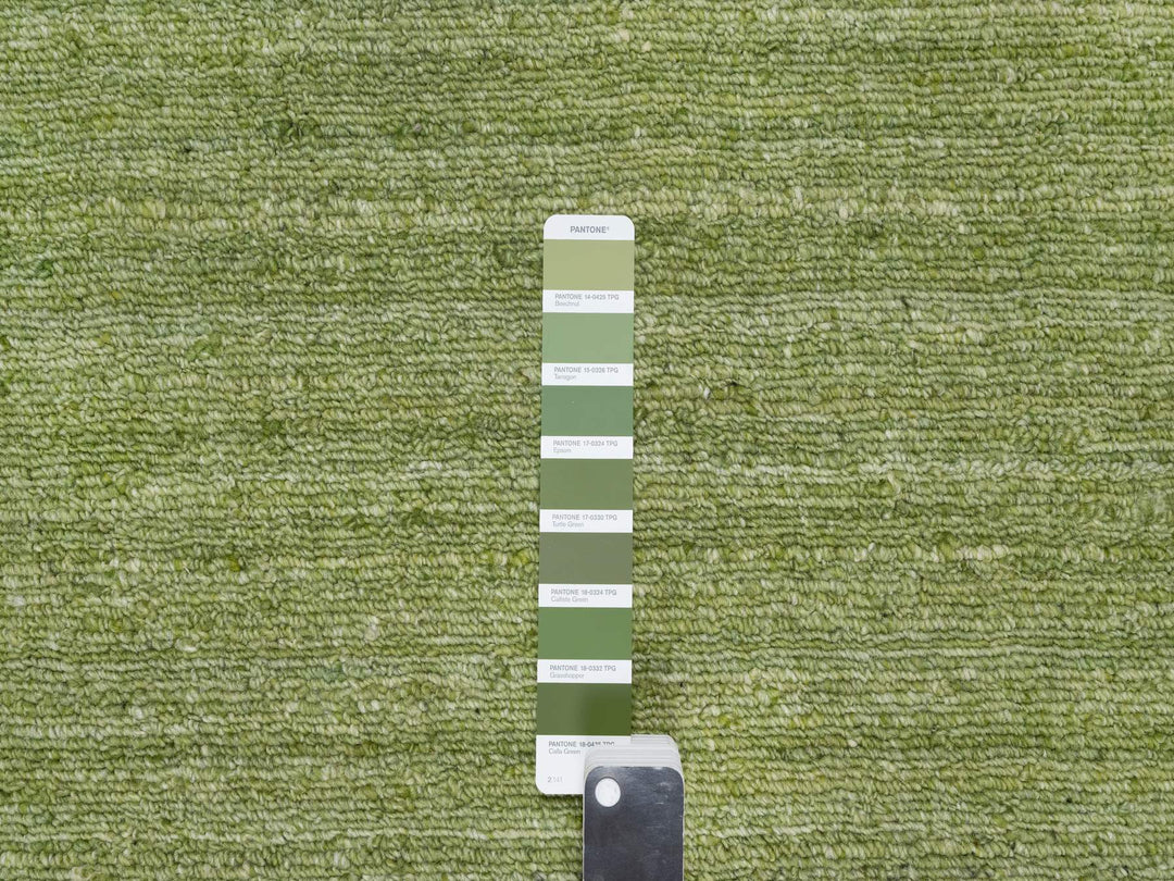 2'0" x 3'0" New Hand Loomed Green Wool Rectangle Oriental Rug - MOA10291199