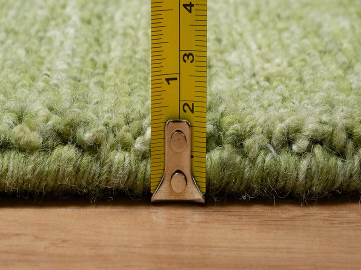 2'1" x 3'0" New Hand Loomed Green Wool Rectangle Oriental Rug - MOA10291200