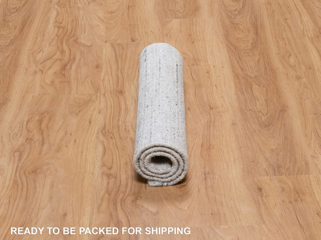 2'0" x 3'0" New Hand Loomed Ivory Wool Rectangle Oriental Rug - MOA10291202