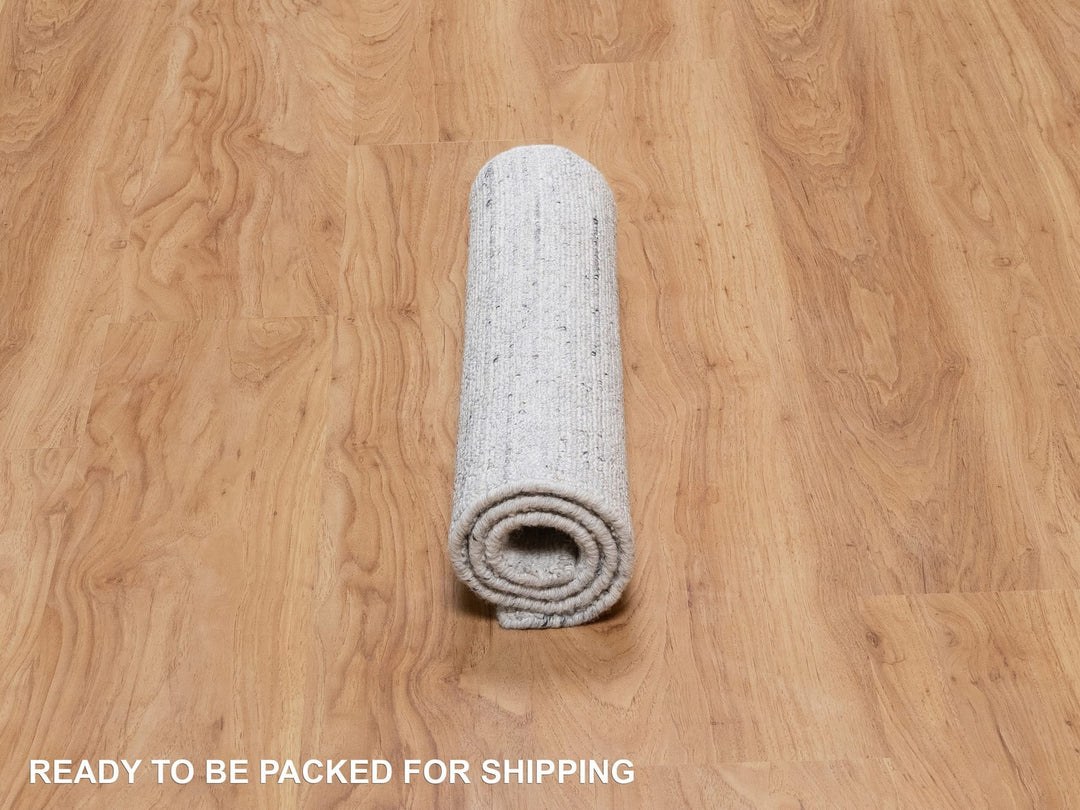 2'0" x 3'0" New Hand Loomed Ivory Wool Rectangle Oriental Rug - MOA10291203