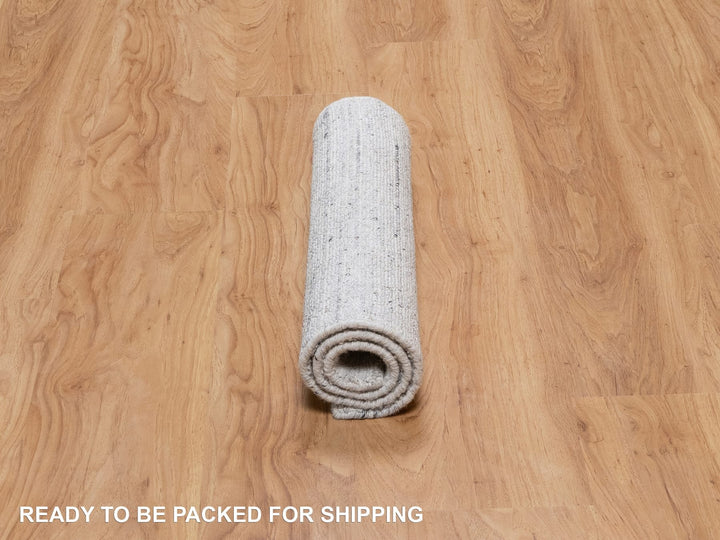 2'0" x 3'0" New Hand Loomed Ivory Wool Rectangle Oriental Rug - MOA10291203