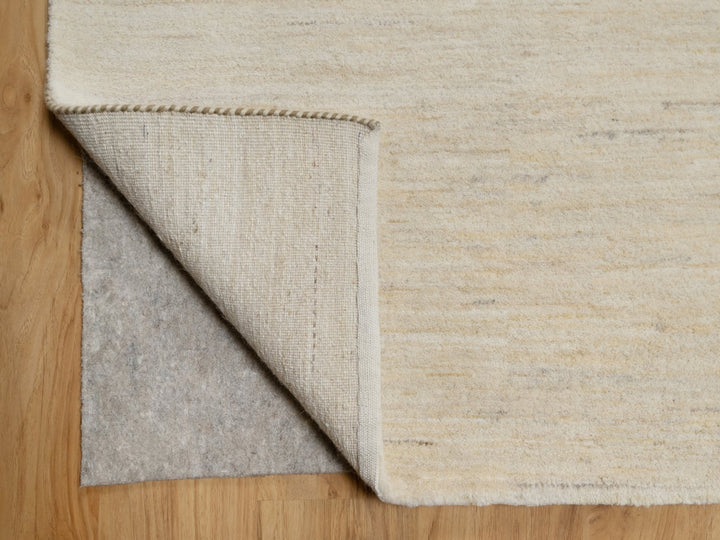 12'0" x 15'2" New Hand Knotted Ivory Wool Rectangle Oriental Rug - MOA10291349