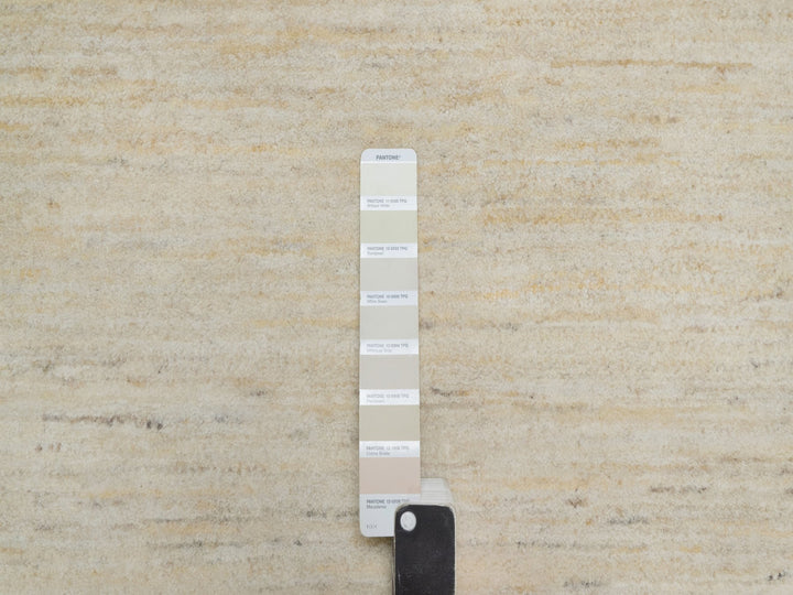 12'0" x 15'2" New Hand Knotted Ivory Wool Rectangle Oriental Rug - MOA10291349