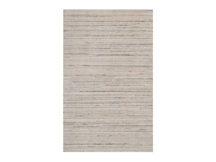 5'0" x 8'0" New Hand Loomed Ivory Wool Rectangle Oriental Rug - MOA10291350