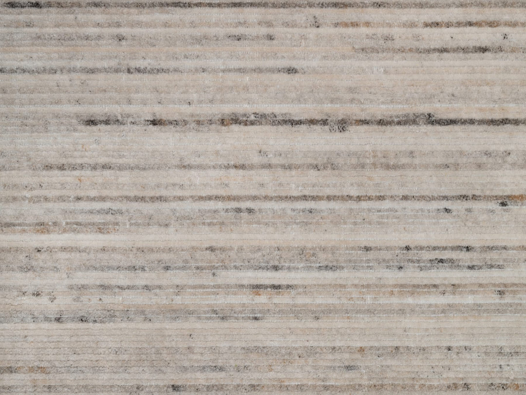 5'0" x 8'0" New Hand Loomed Ivory Wool Rectangle Oriental Rug - MOA10291350