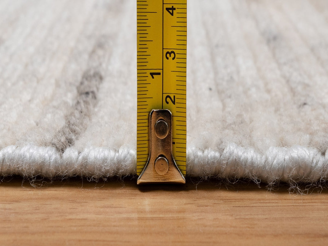 5'0" x 8'0" New Hand Loomed Ivory Wool Rectangle Oriental Rug - MOA10291350