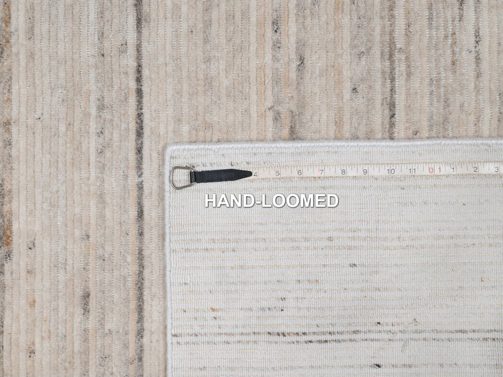 5'0" x 8'0" New Hand Loomed Ivory Wool Rectangle Oriental Rug - MOA10291350