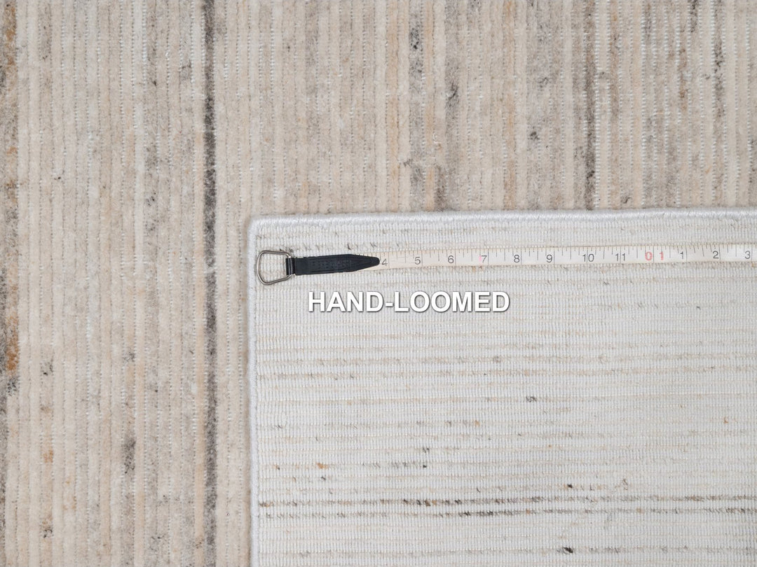 5'0" x 8'0" New Hand Loomed Ivory Wool Rectangle Oriental Rug - MOA10291350