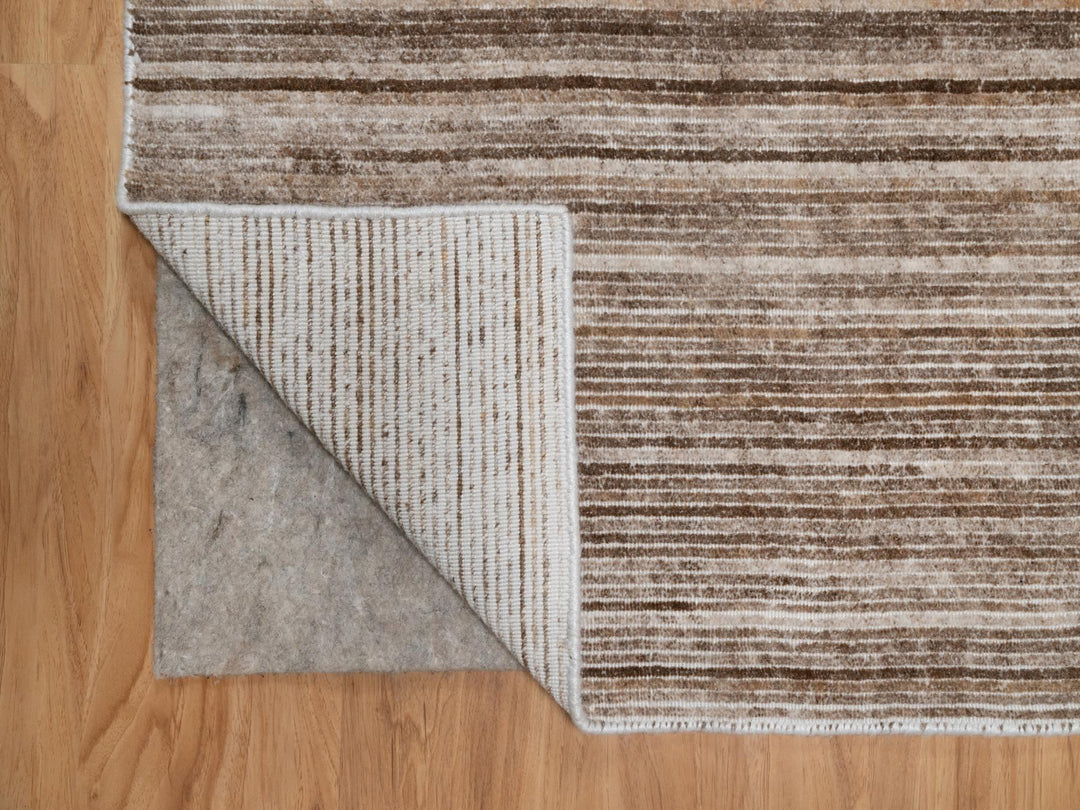 5'1" x 8'1" New Hand Loomed Brown Wool Rectangle Oriental Rug - MOA10291351